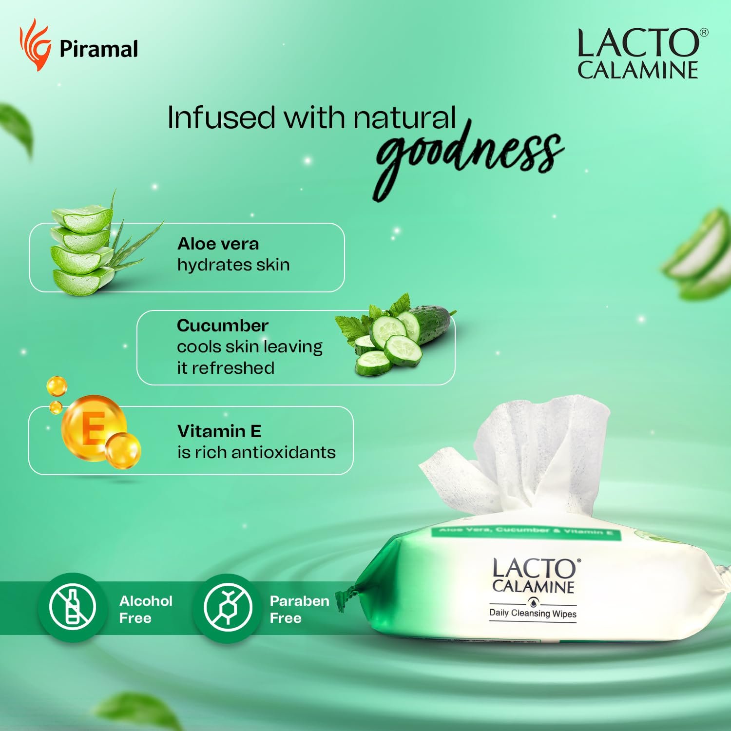 715z1erlbml. sl1500 Lacto Calamine Daily Cleansing Face Wipes 25N Each – Pack of 2 | Makeup Remover Wipes | Wet Tissue for Face with Aloe Vera, Cucumber & Vitamin E | Wet Wipes for Women & Men | Paraben & Alcohol Free
