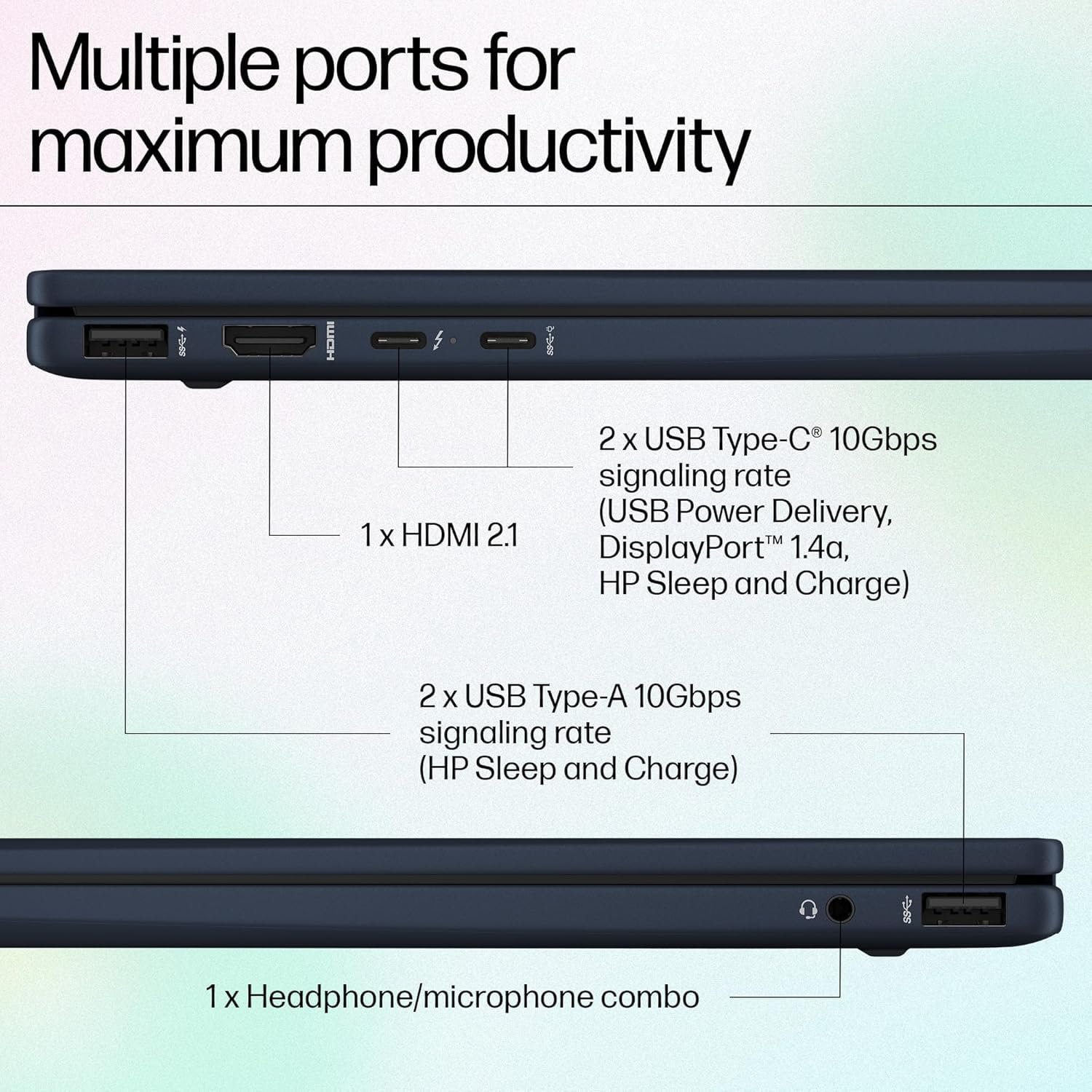 71cquvsttal. sl1500 HP Envy x360 AI Laptop, Intel Core Ultra 5 125U, 12 TOPS, 16GB LPDDR5, 512GB SSD, (Win11, Office24, Blue, 1.44 kg) Touchscreen, 3K, OLED, 14-inch (35.6cm), Integrated graphics, 5MP IR camera, fc0178TU