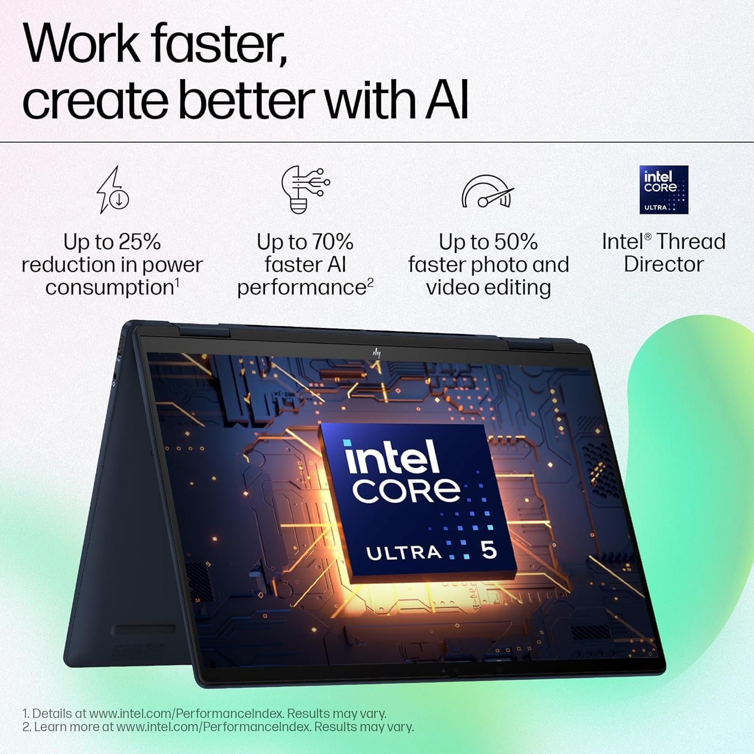 71hch1lsail. sl1500 HP Envy x360 AI Laptop, Intel Core Ultra 5 125U, 12 TOPS, 16GB LPDDR5, 512GB SSD, (Win11, Office24, Blue, 1.44 kg) Touchscreen, 3K, OLED, 14-inch (35.6cm), Integrated graphics, 5MP IR camera, fc0178TU