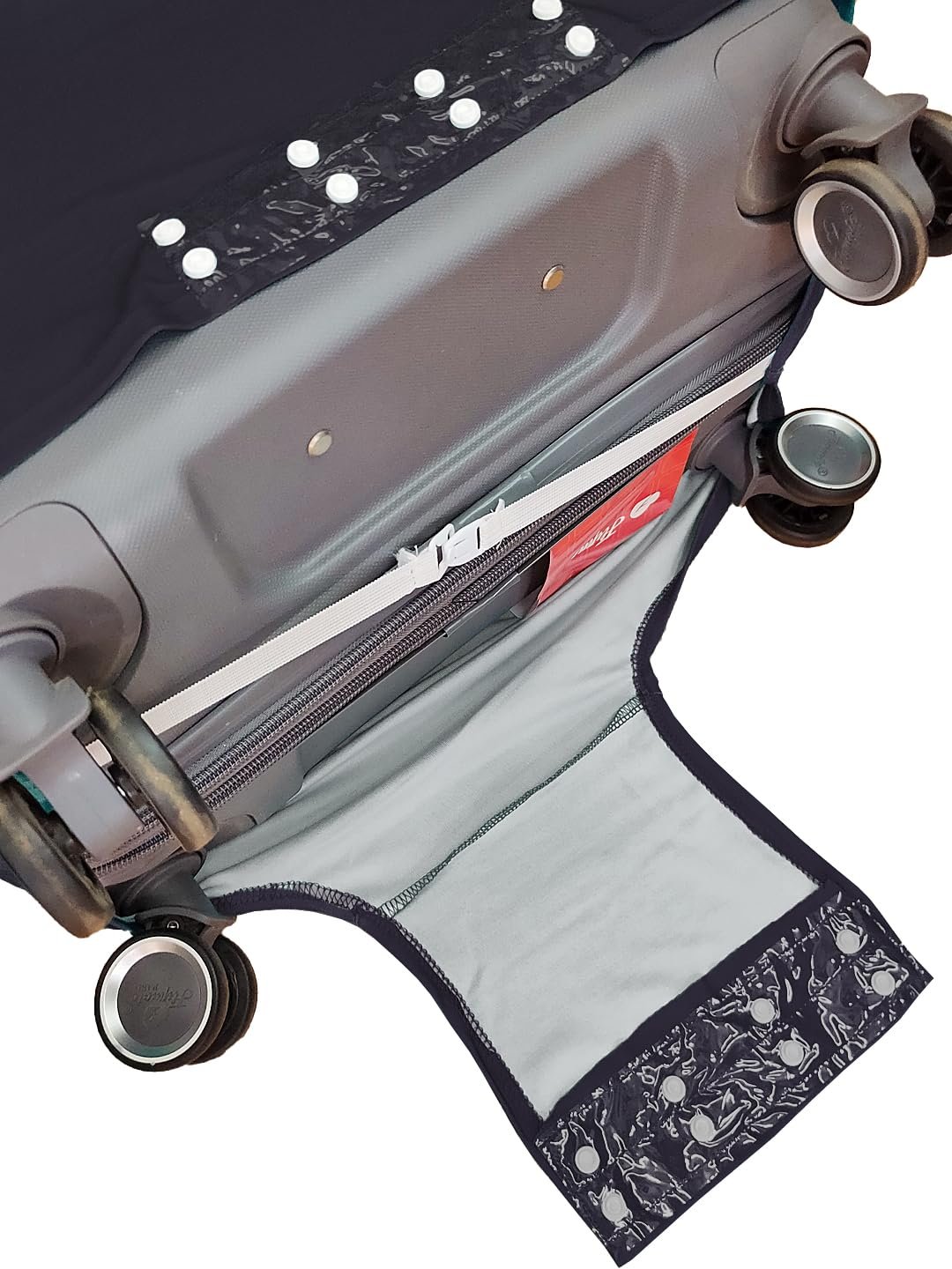 71sqvs6nogl. sl1440 Cortina Polyester Luggage Cover Trolley Travel Covers Washable Dust Proof Anti-Scratch Suitcase Protector, Medium-Black-Blue