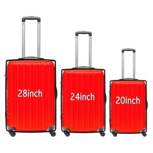 Storite Combo of 3 Trolley Bag Cover/Suitcase Bag Cover/Waterproof Dustproof Luggage Cover/Zippered Clear PVC Suitcase Covers Protectors (28 inch, 24 inch, 20inch)