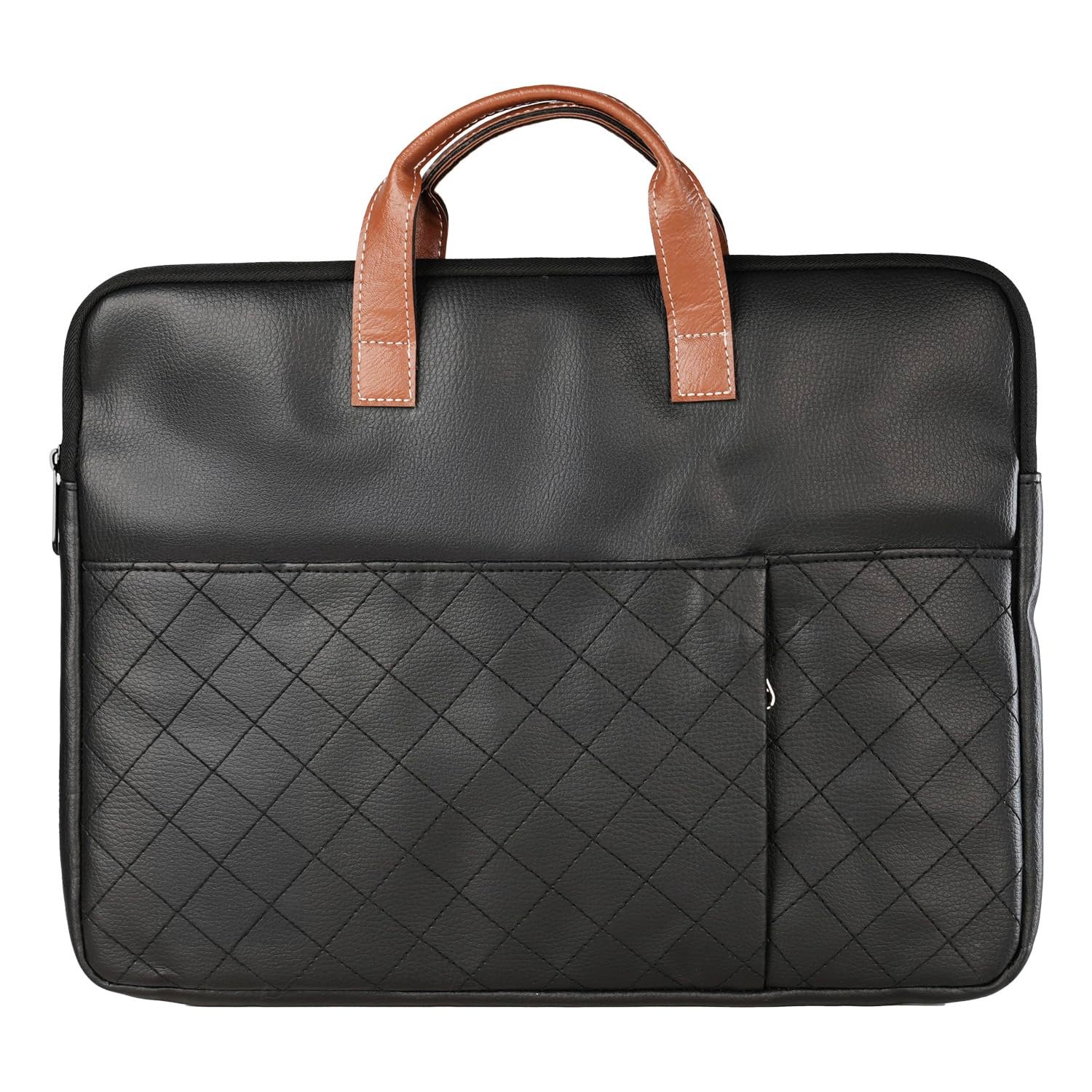 Portronics Encase 104 Laptop Sleeve for 15.6 Inch Laptops, PU Leather Office Bag with Trolley Strap, Smart Inner Pocket, Comes with Handle & Accessory Pockets, Office Laptop Bag/Case/Cover (Black) Portronics Encase 104 Laptop Sleeve for 15.6 Inch Laptops, PU Leather Office Bag with Trolley Strap, Smart Inner Pocket, Comes with Handle & Accessory Pockets, Office Laptop Bag/Case/Cover (Black)