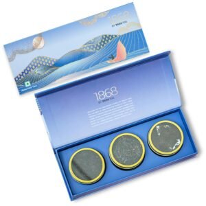 1868 By Tata Tea Assorted Gift Pack, Harmony Tea Collection, 60g, Premium Black Tea Gift Set with Cream of Assam, Chai Biscotti & Darjeeling Spring Blossom