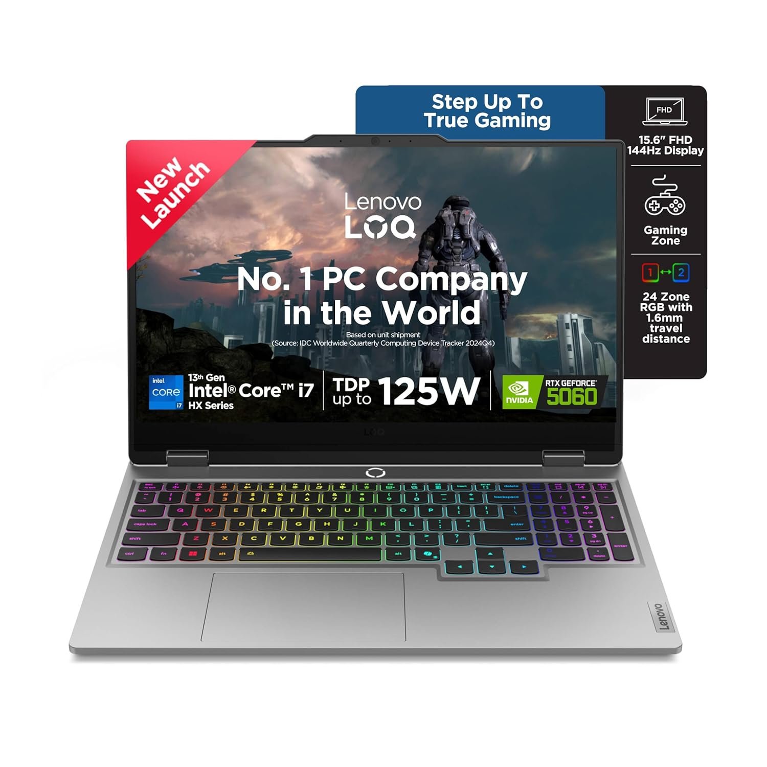 Lenovo LOQ, Intel Core i7 13th Gen 13700HX, NVIDIA RTX 5060 8GB, 16GB RAM, 1TB SSD, 15.6"(39.6cm), 144Hz, Windows 11, Office 2024, Grey, 2.4Kg, 83JE00U4IN, 572 AI Tops, 3 Mon. Game Pass Gaming Laptop Lenovo LOQ, Intel Core i7 13th Gen 13700HX, NVIDIA RTX 5060 8GB, 16GB RAM, 1TB SSD, 15.6"(39.6cm), 144Hz, Windows 11, Office 2024, Grey, 2.4Kg, 83JE00U4IN, 572 AI Tops, 3 Mon. Game Pass Gaming Laptop