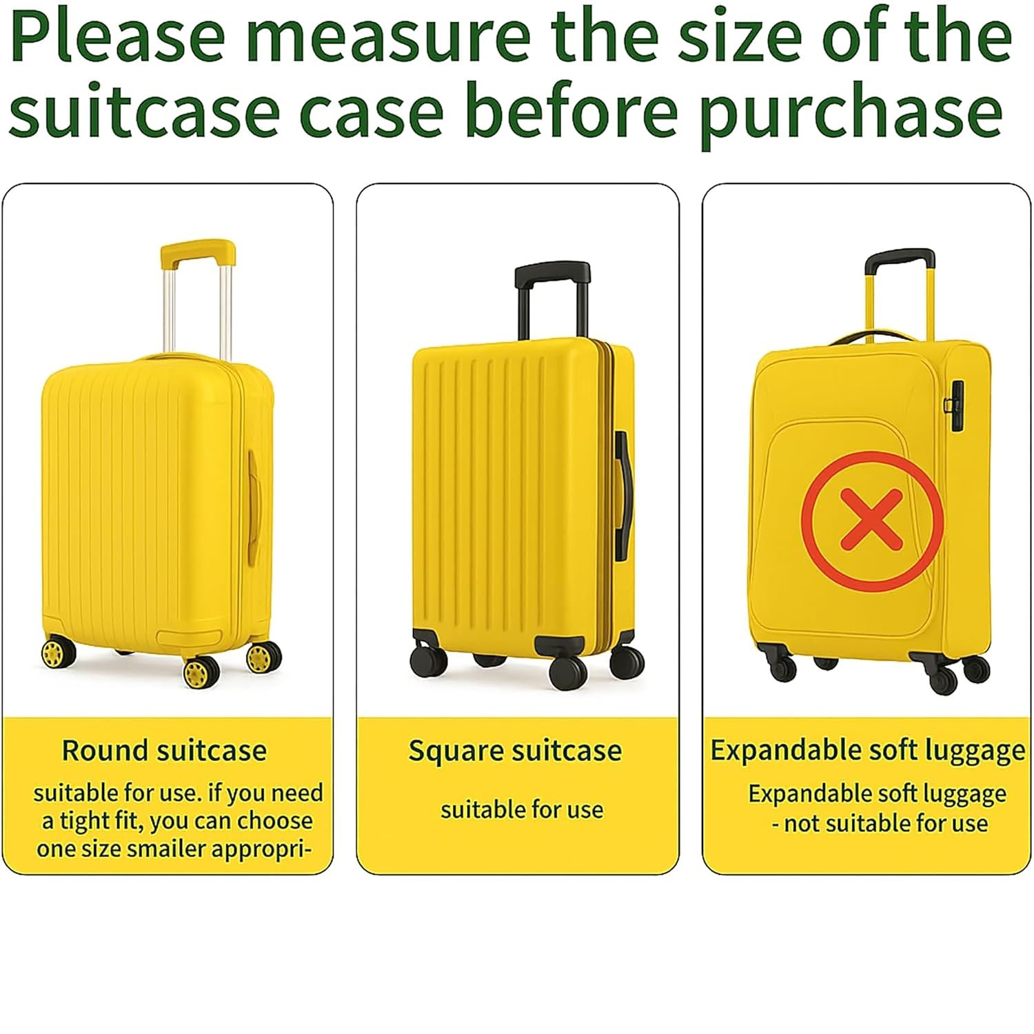 81frthzogll. sl1500 Suitcase Cover 20 Inch Trolley Bag Cover Transparent PVC Suitcase Bag Cover with Zipper Dustproof Waterproof & Cabin Bag Anti-Scratch Luggage Cover for Travel Accessories, (Black, Pack of 1, 20 Inch)