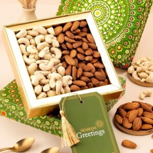 HyperFoods® Diwali Gifts For Family and Friends Pack of 2 Cashew Almond 250 Grams DryFruit Corporate Gifts Dry Fruits Gifts Dry Fruits Combo Pack Gift Hamper Dry Fruit Gift Pack Diwali Gift pack