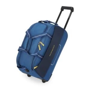 Aristocrat Polyester Solid Pattern Fitch Dft 62 Softshell Inlineskatewheel Suitcase/Trolley Bag (Blue, Medium), H-30 Centimeters