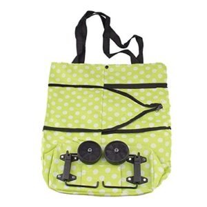 DARKZONE Small Foldable Shopping Trolley Bag with Wheels Oxford Fabric Collapsible Bags Folding Reusable Grocery Tote Bags Foldable Shopping Grocery Cart for Travel Home Kitchen Supermarket(Multicolor)