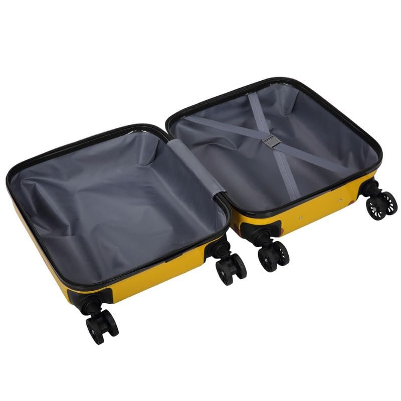 41jhp9tlyl Polo Class Polycarbonate Hard Shell 8 Spinner Wheels Junior Kids Trolley Bag-Yellow, Medium, 32 cm