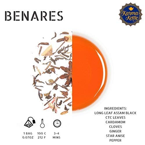 41ms2rbktgl Karma kettle Benares Indian Masala Chai Original Masala Tea 100 GMS Loose Leaf