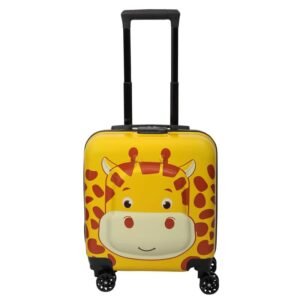 Polo Class Polycarbonate Hard Shell 8 Spinner Wheels Junior Kids Trolley Bag-Yellow, Medium, 32 cm