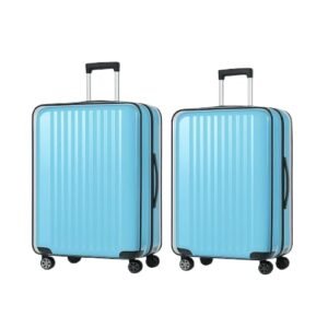 Combo of 2 Clear PVC Trolley Bag Covers | Dustproof Waterproof Suitcase Protectors