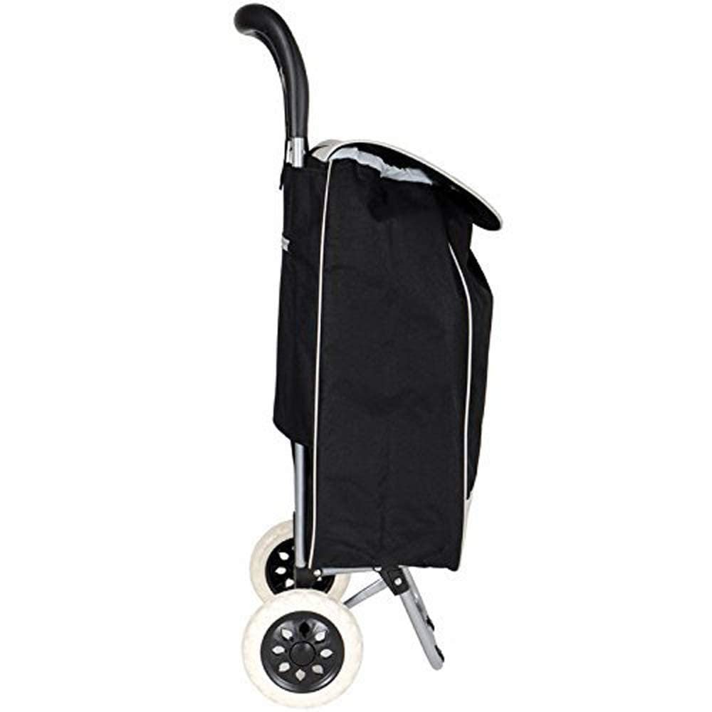 41aiyb9fwl. sl1000 Foldable Shopping Trolley Bag with Wheels | Grocery & Vegetable Cart | Lightweight Rolling Utility Trolley for Travel & Daily Use | Durable Frame Portable Luggage Carrier (Black, SD-1)