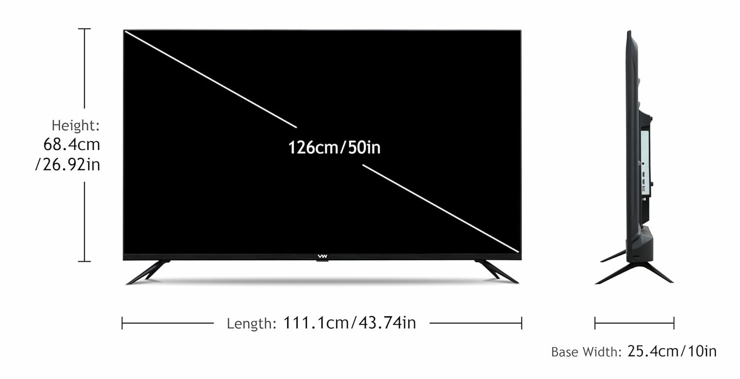 516xshgmfvl. sl1500 VW 127 cm (50 inches) Nano Sync Series 4K Ultra HD Smart JioTele OS QLED TV VW50JQ1 (Black)