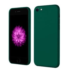 LIRAMARK Silicone Soft Back Cover Case for Apple iPhone SE 2020/2022 / iPhone 7 / iPhone 8 (Silicone Green)