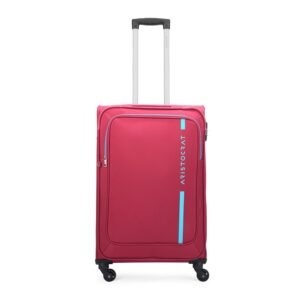 Aristocrat Medium Polyester Hybrid Spinner Suitcase Dasher 4W STR 68 RED, 43 Cm