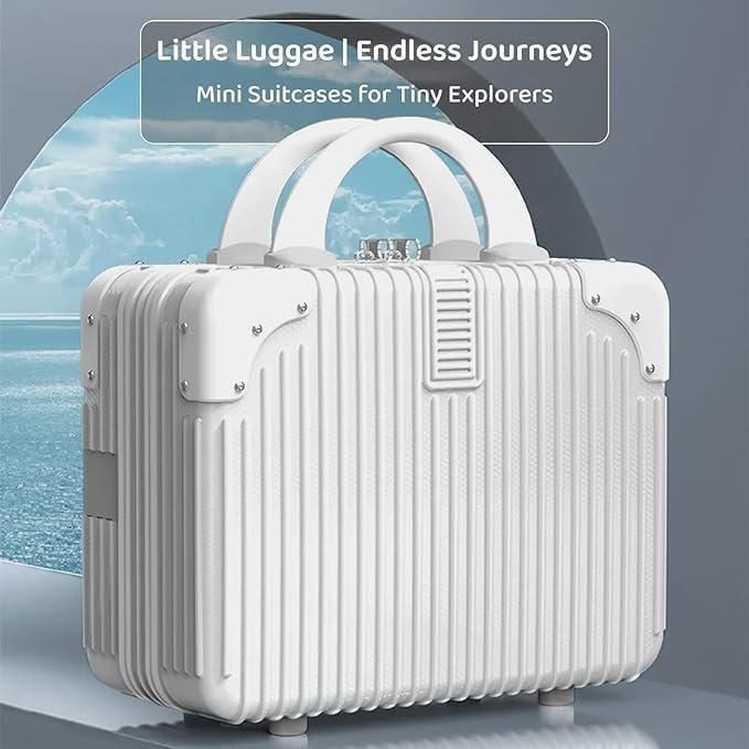 51nrtbtsfgl Multifunctional Mini Suitcase or Storage Box for Baby & Mother, Kids Travel Bag for Boys & Girls with Security Lock (White)