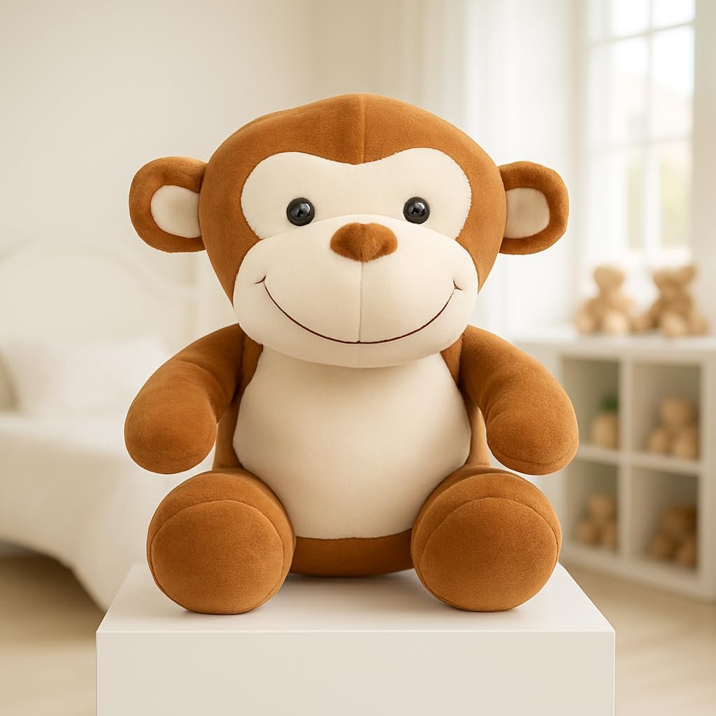 Babique Sitting Monkey Plush Soft Toy Cute Kids Animal Home Decor Boys/Girls 28 Cm Babique Sitting Monkey Plush Soft Toy Cute Kids Animal Home Decor Boys/Girls 28 Cm
