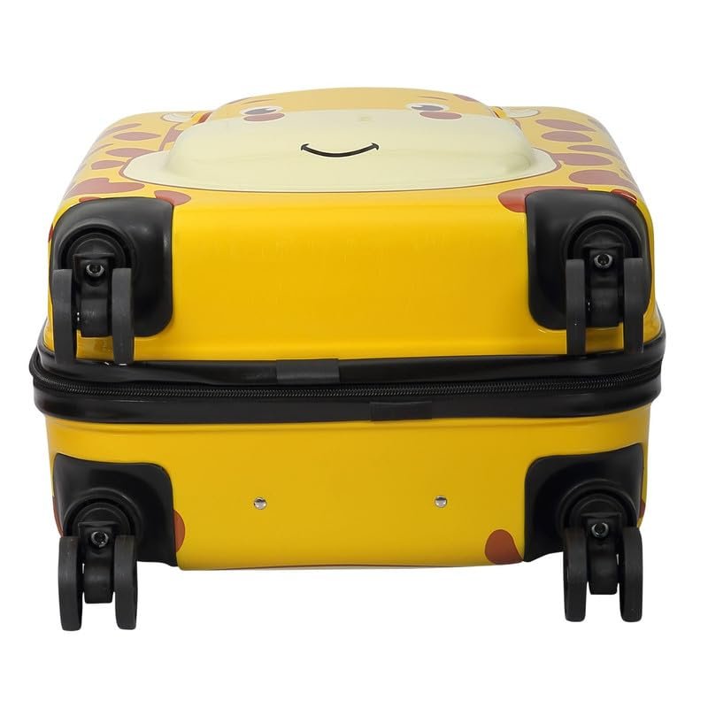 51fciesrqdl Polo Class Polycarbonate Hard Shell 8 Spinner Wheels Junior Kids Trolley Bag-Yellow, Medium, 32 cm