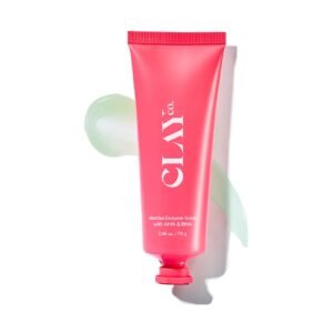CLAYCO Matcha Enzyme Scrub with AHA & BHA | Gentle Exfoliating Green Tea Scrub for Dead Skin Removal, Blackheads & Pore Cleansing