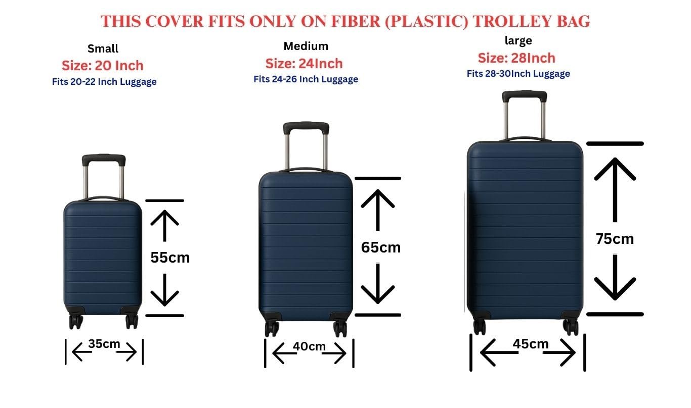 51oon53cbl. sl1366 Printed Luggage Cover for Traveling Bag & Suitcase – Stretchable & Scratchproof Trolley Protector with Velcro Lock & Lightweight Washable Material (1, London Night, L)