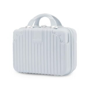 Multifunctional Mini Suitcase or Storage Box for Baby & Mother, Kids Travel Bag for Boys & Girls with Security Lock (White)