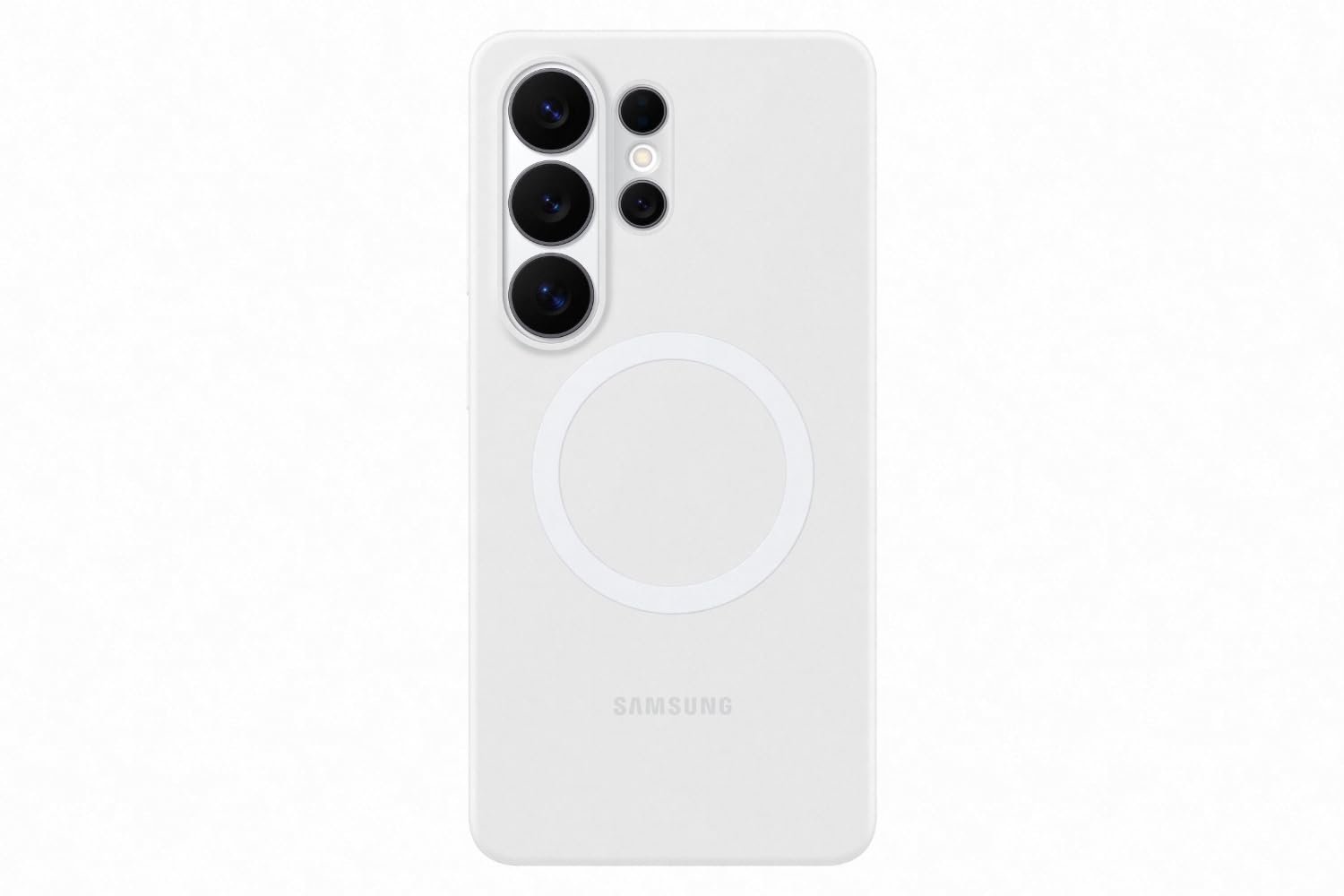 Samsung Galaxy S26 Ultra Silicone Magnet Case, White Samsung Galaxy S26 Ultra Silicone Magnet Case, White