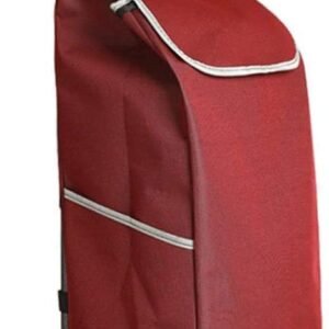 BucketList Shopping Cart Shopping Carry Shopping Trolley, Removable Bag, Folding Shopping Cart with Wheels Large and Lightweight Shopping Trolley (Wine Red)