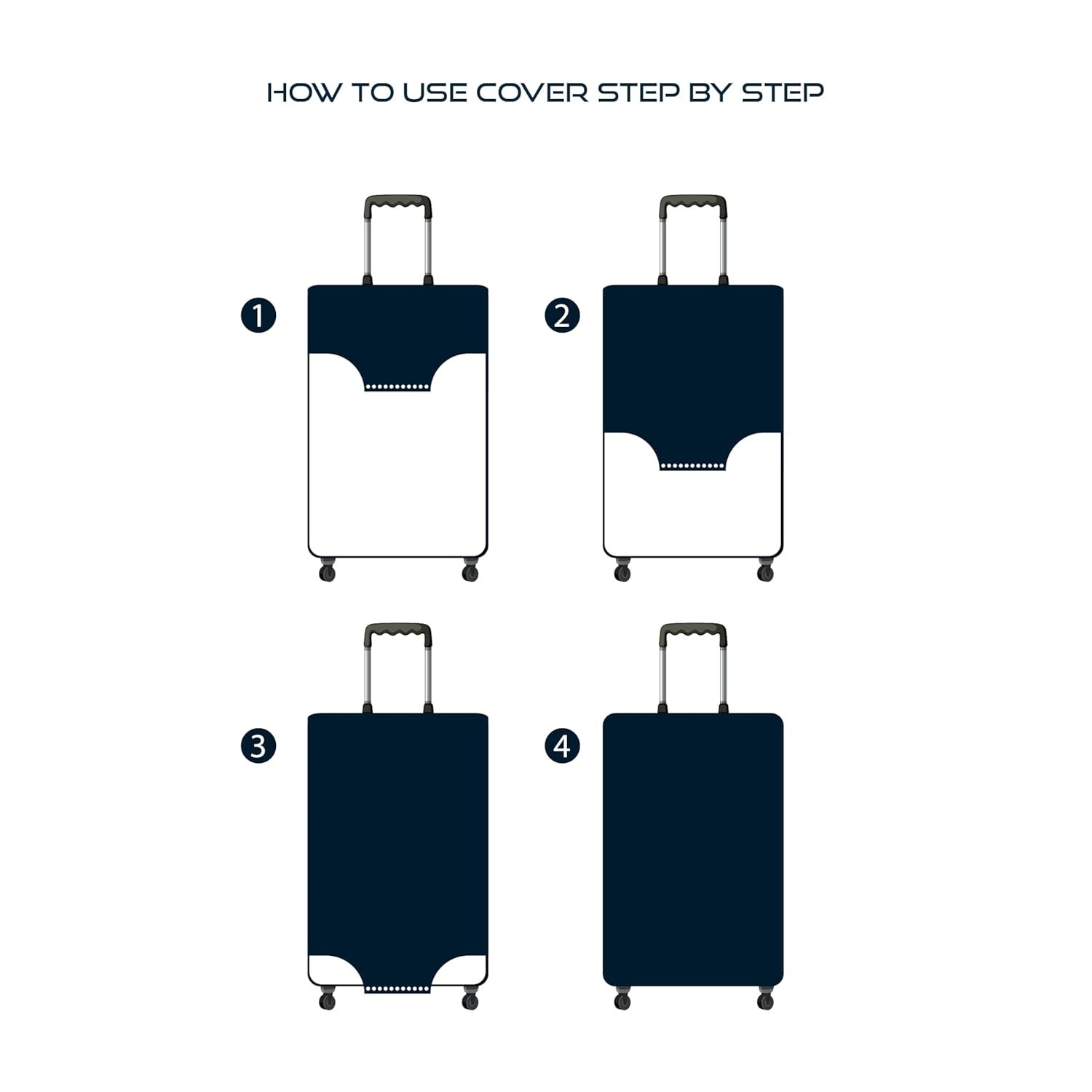 611zsz 4zl. sl1500 Printed Luggage Cover for Traveling Bag & Suitcase – Stretchable & Scratchproof Trolley Protector with Velcro Lock & Lightweight Washable Material (1, London Night, L)