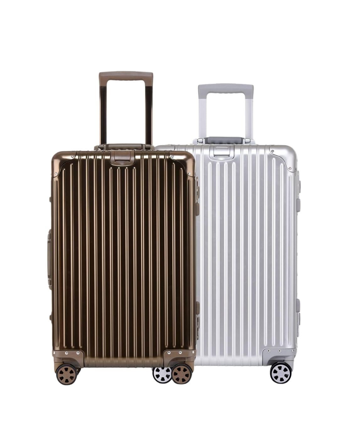 PYB Autograph 20 inch Aluminium Luggage Set of 2 – Premium Zipless Trolley Bags with TSA Lock, 8 Silent Spinner Wheels, Compression Straps, Divider – Hardcase Travel Suitcase (Silver and Gold) PYB Autograph 20 inch Aluminium Luggage Set of 2 – Premium Zipless Trolley Bags with TSA Lock, 8 Silent Spinner Wheels, Compression Straps, Divider – Hardcase Travel Suitcase (Silver and Gold)