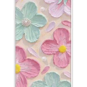 COBERTA Printed Back Cover for Apple iPhone SE 2020 Back Cover Case - Pink Blue Sand Floral Flowers D17000
