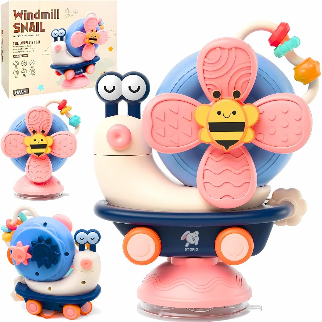 Storio 5-in-1 Suction Spinster Windmill Toy - Blue | Interactive Baby Toy for Bath & Play | Sensory Suction Cups Toy for Toddlers | Early Skill Development Storio 5-in-1 Suction Spinster Windmill Toy - Blue | Interactive Baby Toy for Bath & Play | Sensory Suction Cups Toy for Toddlers | Early Skill Development