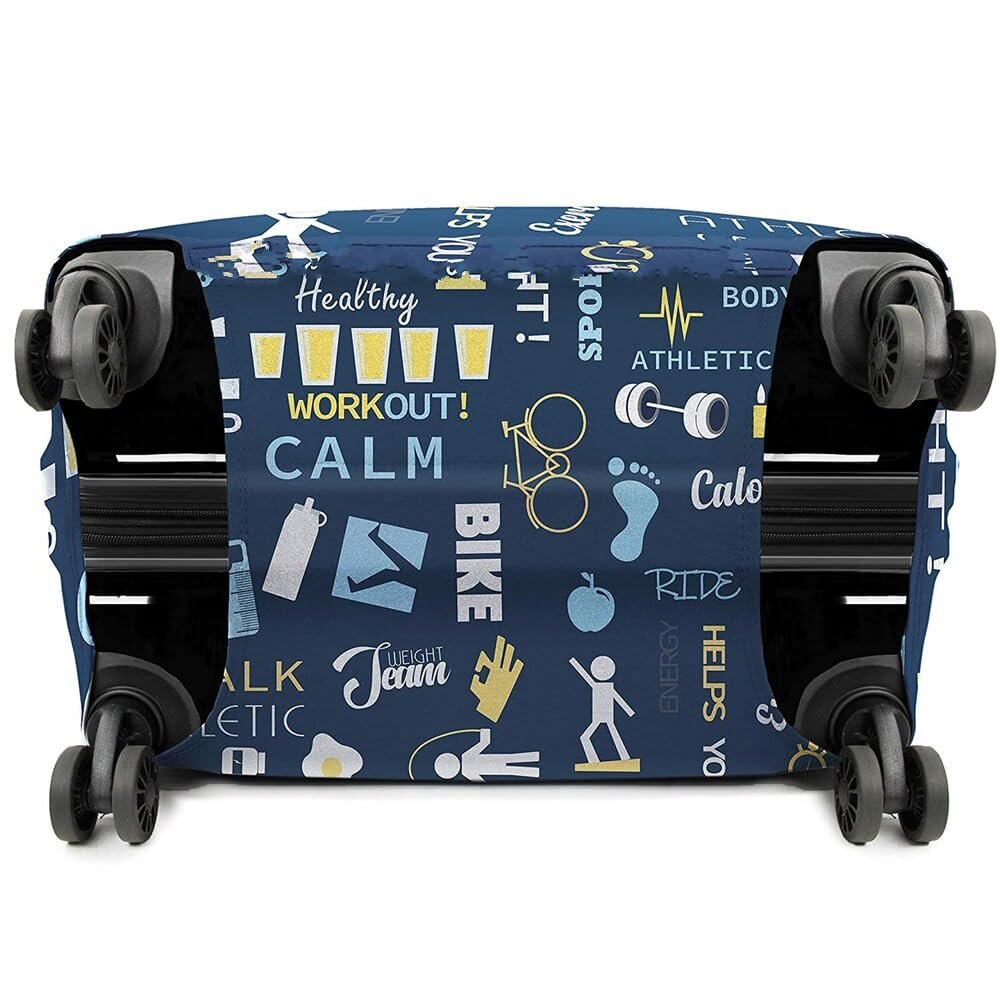 61pp2oykgfl. sl1000 GREEVA Protective Luggage Cover – Eco-Friendly Stretchable, Large 28 inch =75cm,Large, Fits 28-30 inch Bag, Polyester Suitcase Protector – Scratch-Resistant, Water-Resistant, Washable – Navy Blue