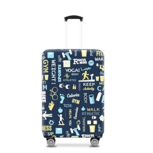 GREEVA Protective Luggage Cover – Eco-Friendly Stretchable, Large 28 inch =75cm,Large, Fits 28-30 inch Bag, Polyester Suitcase Protector – Scratch-Resistant, Water-Resistant, Washable – Navy Blue