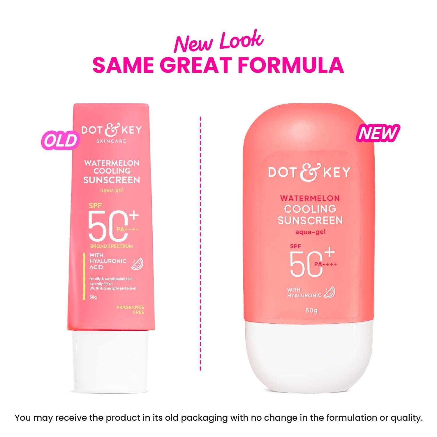 61akncrfuil. sl1500 Dot & Key Watermelon Cooling Sunscreen In – Vivo Tested SPF 50+ PA++++ | With Hyaluronic Acid, Instantly Cools Skin, Broad Spectrum Protection | Controls Excess Oil, Checks Tanning, No White Cast, All Skin Types | 50g