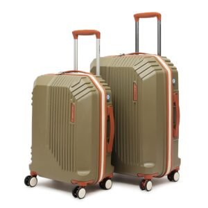 uppercase Vector Set of 2 (S+M),Check-in Sustainable Trolley Bag,Hardsided Anti-Scratch 8 Spinner Wheel Luggage,TSA Lock & Anti-Theft Zippers,Suitcase for Unisex,2000 Days Warranty (Brown)