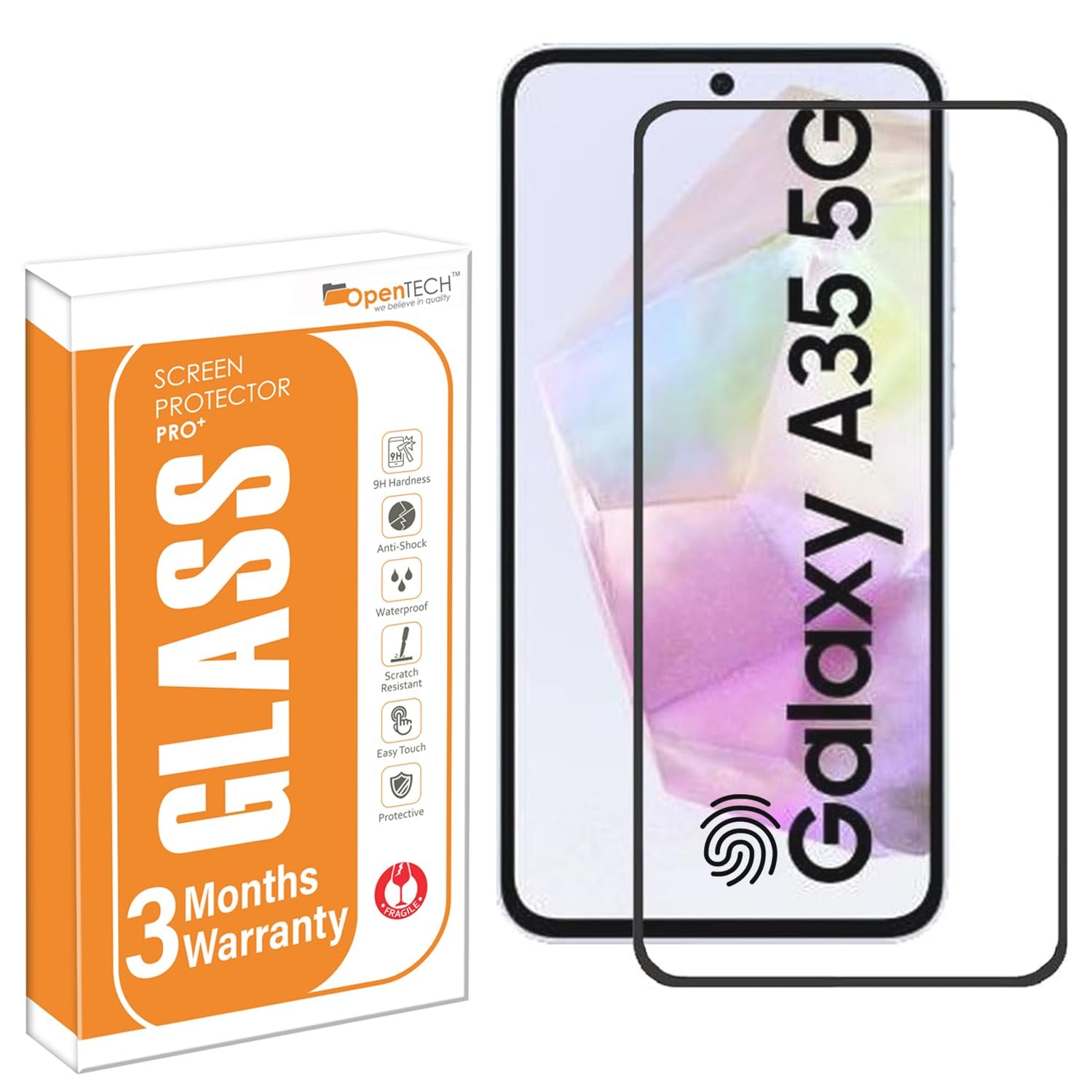 OpenTech® Military-Grade Tempered Glass Screen Protector Compatible For Samsung Galaxy A35 5G / Samsung Galaxy A55 5G (6.6 Inches) With Edge To Edge Coverage And Easy Installation Kit for Smartphone OpenTech® Military-Grade Tempered Glass Screen Protector Compatible For Samsung Galaxy A35 5G / Samsung Galaxy A55 5G (6.6 Inches) With Edge To Edge Coverage And Easy Installation Kit for Smartphone