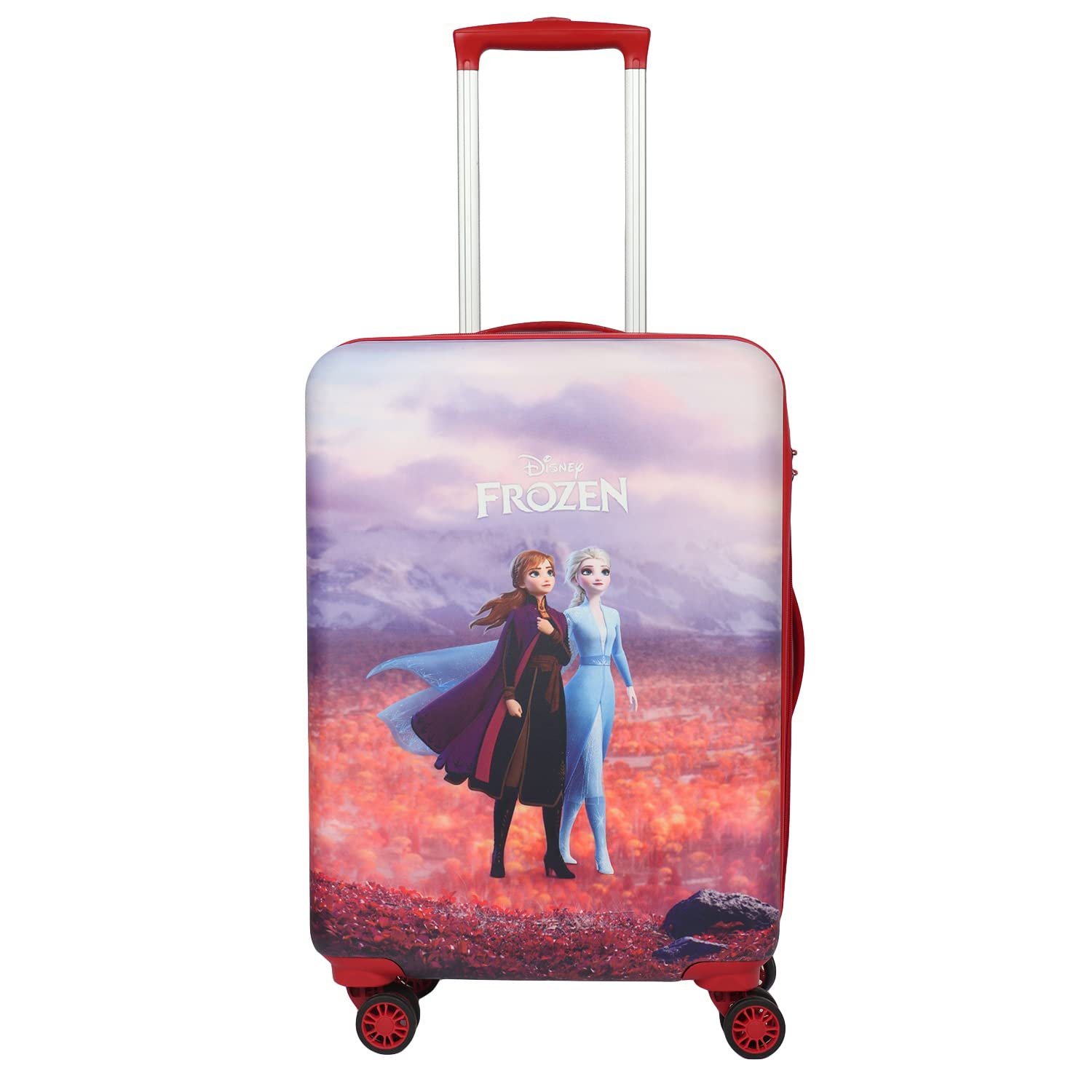 61gowgmst2l. sl1500 NOVEX Disney Frozen Travelling Kids Trolley Bags for Girls | Kid Spinner Luggage/Suitcase with 4 Wheels | Polycarbonate Unique Bags For Cute Girls – (Red, Blue / 22-18 Inch)