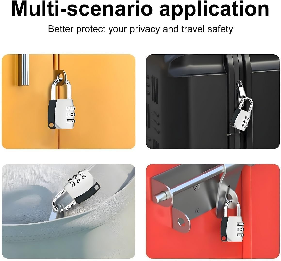 61h6nm8cvvl. sl1159 Cyrox Portable 3 Digit Travel Combination Pad Lock | Secure Code Password Lock for Bags, Trolley, Gym, School, Suitcase & Luggage, Strong, Resettable & Anti-Theft (1Pcs)