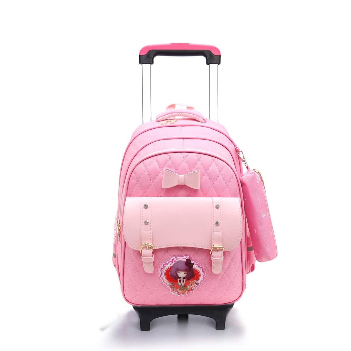 Tinytot Hello Kitty Printed Design School Bag 26 Litre, Stylish & Trendy Water Resistant High Storage School Collage Travel Backpack for Boys & Girl, 18 Inch with Trolley Tinytot Hello Kitty Printed Design School Bag 26 Litre, Stylish & Trendy Water Resistant High Storage School Collage Travel Backpack for Boys & Girl, 18 Inch with Trolley