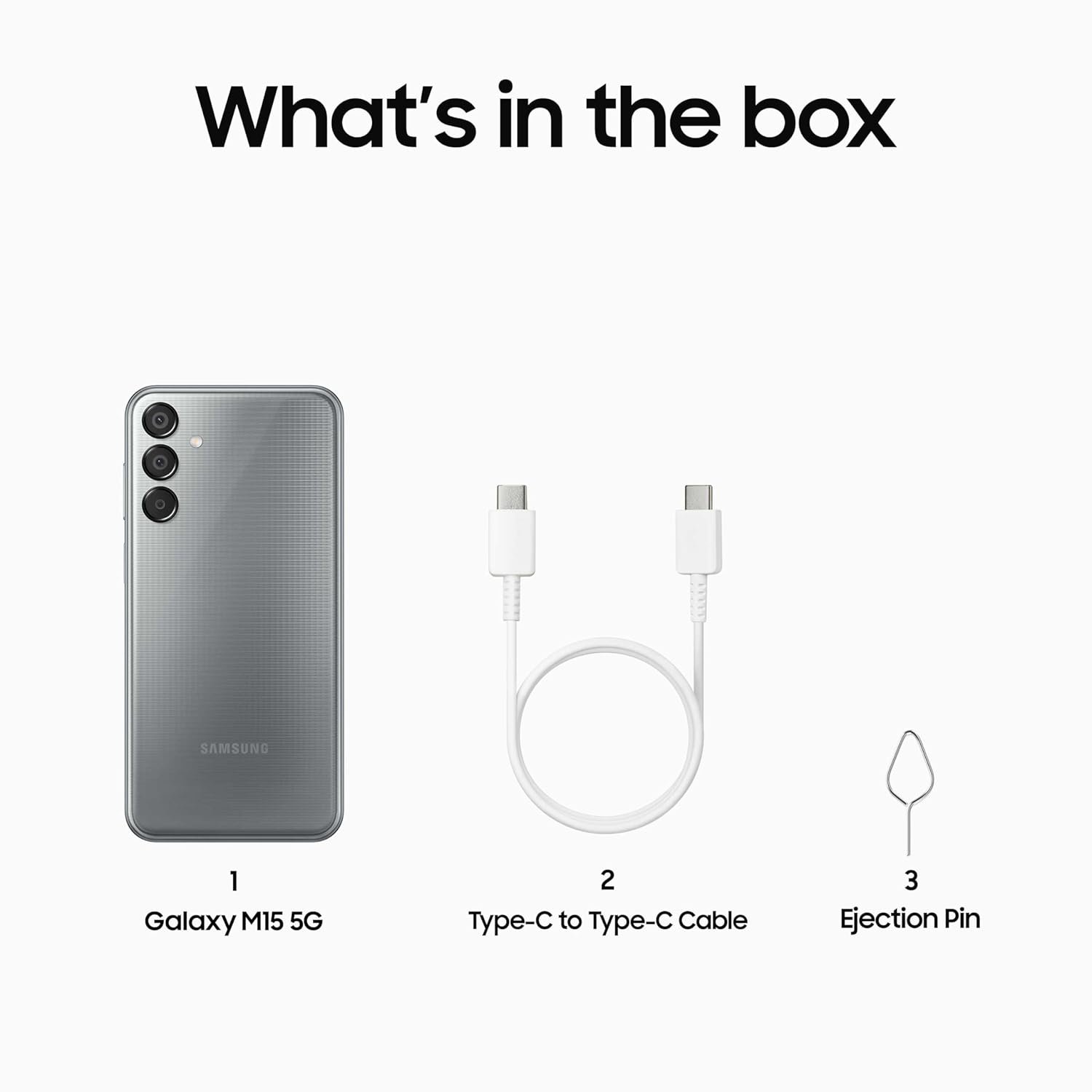 61m2w5ui6nl. sl1500 Samsung Galaxy M15 5G (Stone Grey,4GB RAM,128GB Storage)| 50MP Triple Cam| 6000mAh Battery| MediaTek Dimensity 6100+| 4 Gen. OS Upgrade & 5 Year Security Update| Super AMOLED Display| Without Charger
