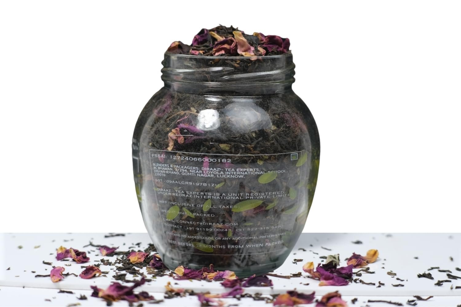 61sg6yjk7l. sl1500 Diraaz Rose Tea | Floral & Refreshing Herbal Infusion | Anti-Aging Rich | Low Caffeine Chai (Glass Jar (20 grams))