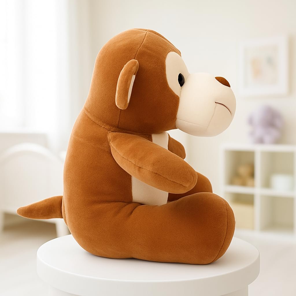 61wz6p3dnwl. sl1024 Babique Sitting Monkey Plush Soft Toy Cute Kids Animal Home Decor Boys/Girls 28 Cm