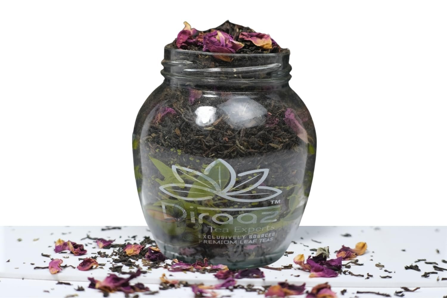 Diraaz Rose Tea | Floral & Refreshing Herbal Infusion | Anti-Aging Rich | Low Caffeine Chai (Glass Jar (20 grams)) Diraaz Rose Tea | Floral & Refreshing Herbal Infusion | Anti-Aging Rich | Low Caffeine Chai (Glass Jar (20 grams))