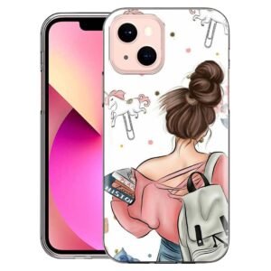 Fashionury Designer Soft Back Cover Case Compatible for Apple iPhone 13-D0021