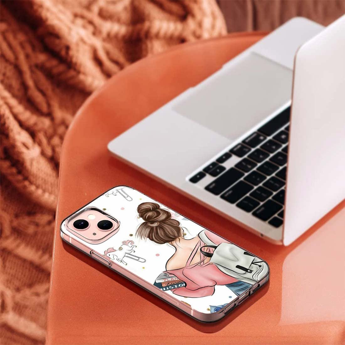 61zbj7etpol. sl1100 Fashionury Designer Soft Back Cover Case Compatible for Apple iPhone 13-D0021