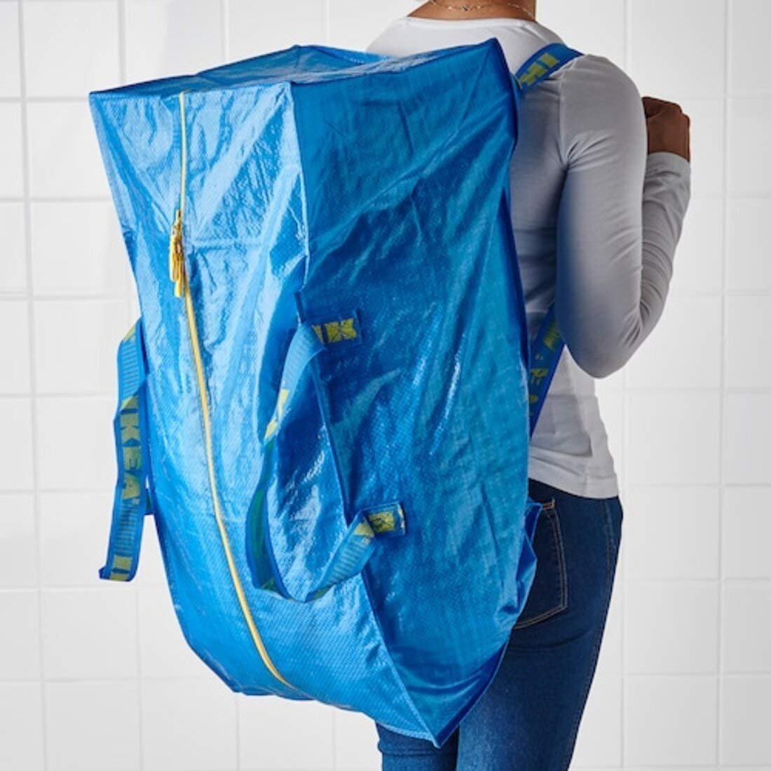 61zjku7yw7l. sl1100 Ikea TSSP Trunk for Trolley, Blue Bag 76 l (20 Gallon)(Length: 73 cm (28 ¾ ) Depth: 35 cm (13 ¾ ) Height: 30 cm (11 ¾ ) Max. Load: 25 kg (55 lb)) (Pack of 1)