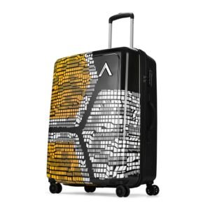 Aristocrat Bruce Check-in Trolley Bag 73cm | Large | Hard Luggage | Smooth 8-Wheel Suitcase | Secure Combination Lock with Sturdy Zipper | Full Fabric Convipack | 3-Year Warranty (Orange)