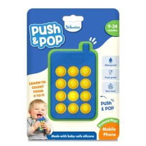 Skillmatics Push & Pop for Kids - Sensory & Fidget Toy, Pretend Play, Food-Grade Silicone, Waterproof, Travel Toy, Child-Safe, Fine Motor Skills, Gifts for Infants 9-24 Months, Multicolor