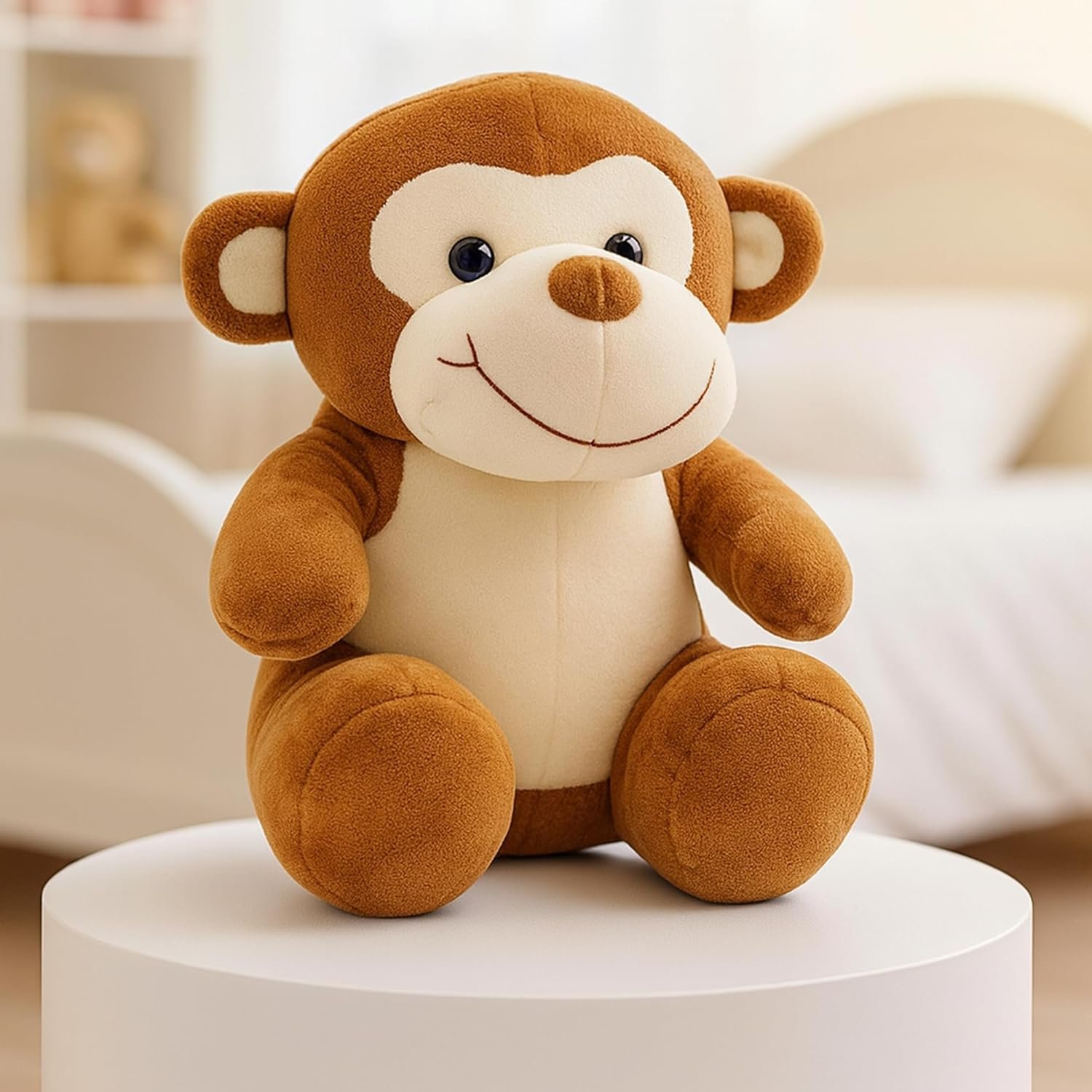 713kufwj8al. sl1500 Babique Sitting Monkey Plush Soft Toy Cute Kids Animal Home Decor Boys/Girls 28 Cm